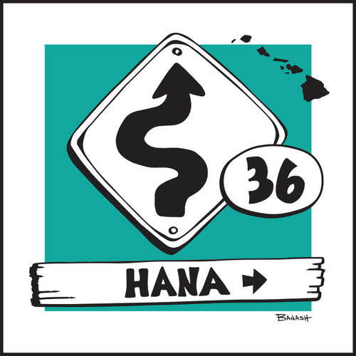 HANA TOWN ~ CURVES ~ HWY 36 ~ 12x12
