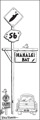 HANALEI BAY ~ SURF XING ~ SIGN POST ~ 1:3