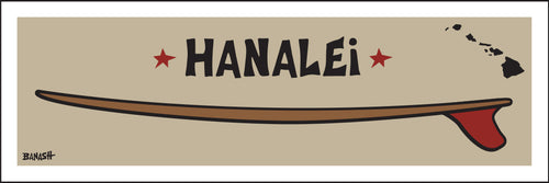 HANALEI ~ RED FIN ~ SURFBOARD ~ 1:3