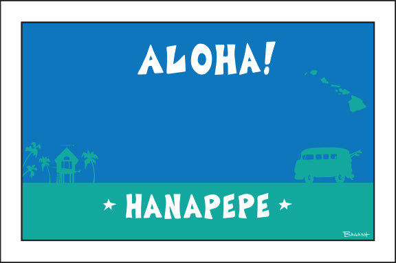 HANAPEPE TOWN ~ KAUA'I ~ ALOHA ~ SURF BUS ~ SEAFOAM ~ 2:3