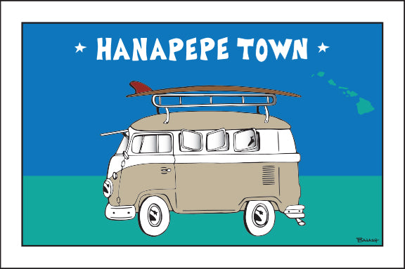 HANAPEPE TOWN ~ KAUA'I ~ SURF BUS ~ SEAFOAM ~ 2:3