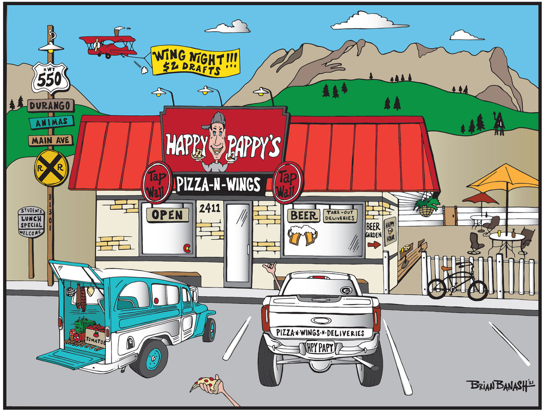 HAPPY PAPPY'S PIZZA ~ DURANGO ~ 3:4