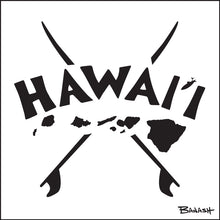 Load image into Gallery viewer, EXPERIENCE HAWAI'I ~ ISLANDS SURFBOARDS ~ GRAPHIC T-SHIRT