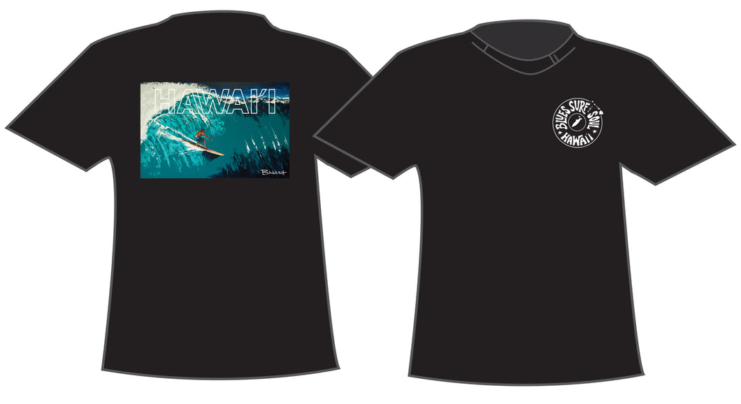 HAWAI'I ~ OUTLINE ~ LEFT FACE ~ GRAPHIC T-SHIRT