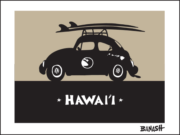 HAWAI'I ~ SURF BUG ~ BLACK N' TAN ~ 3:4