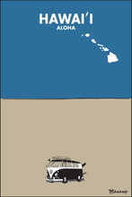 Load image into Gallery viewer, HAWAI'I ~ SURF BUS ~ SAND ~ INDIGO SKY ~ 2:3