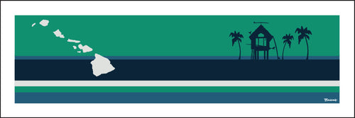 HAWAI'I ~ SURF HUT ~ OCEAN LINES ~ 1:3