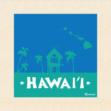 Load image into Gallery viewer, HAWAI&#39;I ~ SURF HUT ~ PLAMS ~ ISLANDS ~ SEAFOAM ~ 1:1