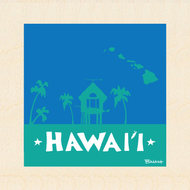 HAWAI'I ~ SURF HUT ~ PLAMS ~ ISLANDS ~ SEAFOAM ~ 1:1