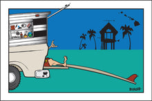 Load image into Gallery viewer, HAWAI&#39;I ~ SURF HUT ~ TAILGATE SURF SHACK GREM ~ SURFBOARD ~ SEAFOAM ~ 2:3