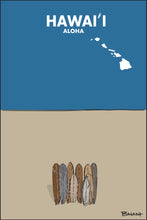 Load image into Gallery viewer, HAWAI'I ~ SURF QUIVER ~ SAND ~ INDIGO SKY ~ 2:3