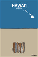 Load image into Gallery viewer, HAWAI'I ~ SURF QUIVER ~ SAND ~ INDIGO SKY ~ 2:3