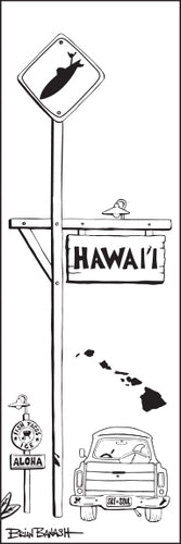 HAWAI'I ~ TOWN SIGN POST ~ SURF XING ~ 1:3