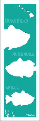 HAWAIIAN ~ HUMUHUMU NUKUNUKU APUAA ~ TRIGGER FISH ~ 8x24