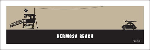 HERMOSA BEACH ~ TOWER ~ SURF BUG ~ 8x24