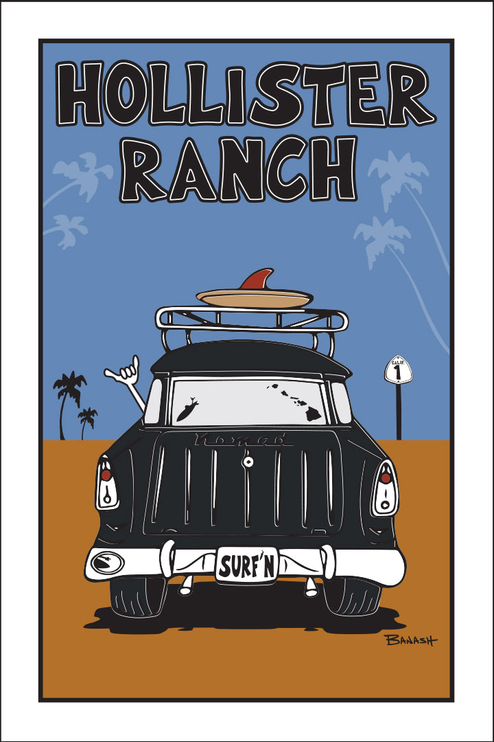 HOLLISTER RANCH ~ SURF NOMAD TAIL ~ SAND LINES ~ 12x18