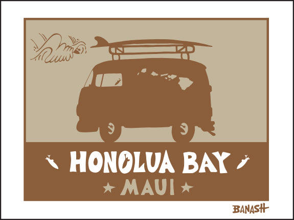 HONOLUA BAY ~ SURF BUS ~ SAND ~ 3:4