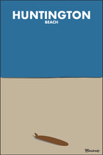 Load image into Gallery viewer, HUNTINGTON BEACH ~ CALIF. ~ LONGBOARD ~ SAND ~ INDIGO SKY ~ 2:3