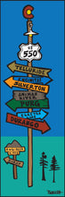Load image into Gallery viewer, DURANGO ~ TELLURIDE ~ HWY 550 ~ SIGN POST ~ SEAFOAM