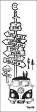 Load image into Gallery viewer, DURANGO ~ TELLURIDE ~ HWY 550 ~ SIGN POST ~ SKI BUS GRILL