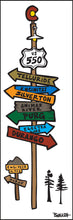 Load image into Gallery viewer, DURANGO ~ TELLURIDE ~ HWY 550 ~ SIGN POST