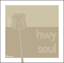 Load image into Gallery viewer, ROUTE US 66 ~ SIGN POST ~ HWY SOUL ~ DRIFTWOOD DESERT CACTUS
