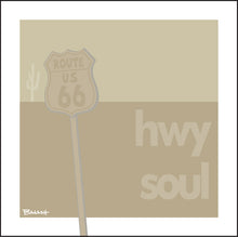 Load image into Gallery viewer, HWY SOUL ~ ROUTE 66 ~ FADED ~ SIGN POST ~ 12x12