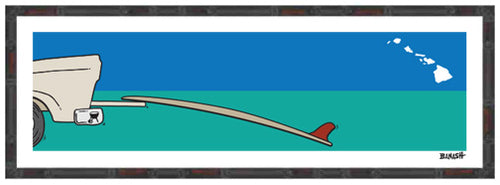 HAWAIIAN ISLANDS ~ TAILGATE SURFBOARD ~ 1:3