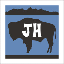 Load image into Gallery viewer, JACKSON HOLE ~ BISON ~ TETONS ~ COMP STRIPES ~ SKY