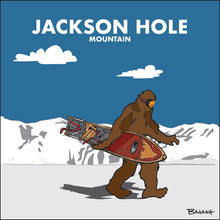 Load image into Gallery viewer, JACKSON HOLE ~ MOUNTAIN ~ SASQUATCH ~ VINTAGE SNOWBOARD ~ 1:1