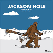 Load image into Gallery viewer, JACKSON HOLE ~ MOUNTAIN ~ SASQUATCH ~ VINTAGE SKIIS ~ 1:1
