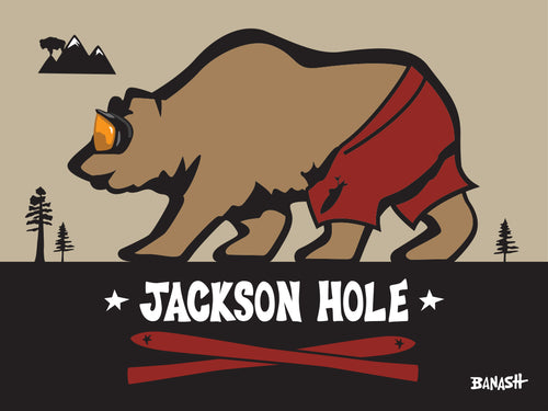 JACKSON HOLE ~ SKI BEAR ~ 16x20