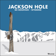 Load image into Gallery viewer, JACKSON HOLE ~ SKI MOUNTAIN ~ WYOMING ~ VINTAGE SKIIS ~ 1:1