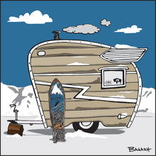 Load image into Gallery viewer, JACKSON HOLE ~ SKI MOUNTAIN ~ TEAR DROP CAMPER ~ SNOWBOARD ~ 1:1
