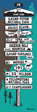 Load image into Gallery viewer, JACKSON HOLE ~ WY ~ GRAND TETON ~ SIGN POST ~ 8x24