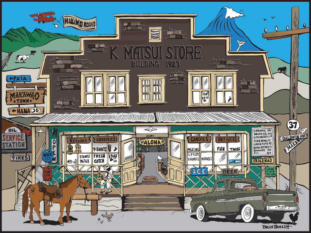 K MATSUI STORE BUILDING 1923 ~ MAKAWAO TOWN ~ 3:4