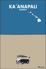 Load image into Gallery viewer, KA'ANAPALI TOWN ~ HAWAI'I ~ SURF BUS ~ SAND ~ INDIGO SKY ~ 2:3