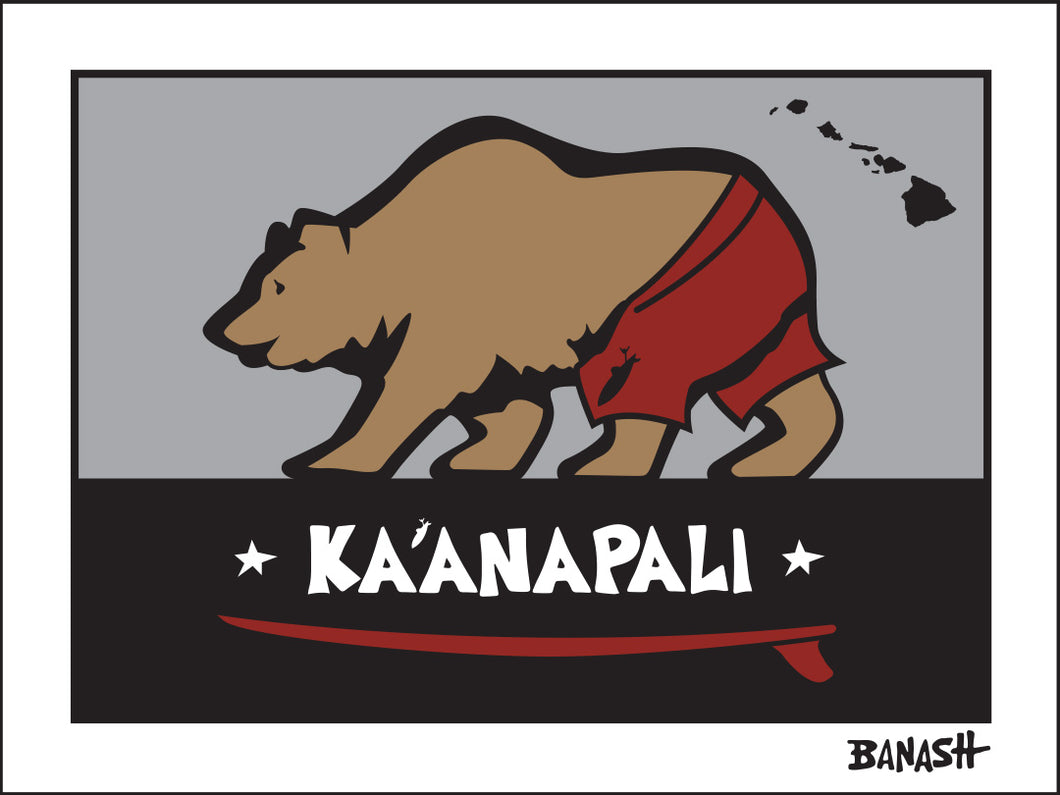 KA'ANAPALI TOWN ~ SURF BEAR ~ 3:4