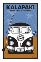 Load image into Gallery viewer, KALAPAKI BEACH ~ KAUA&#39;I ~ HAWAI&#39;I ~ SIMPLE SURF BUS GRILL ~ SAND LINES ~ 12x18