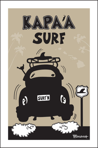 KAPA'A TOWN ~ SURF ~ SURF BUG TAIL ~ AIR ~ BLACK N TAN ~ 2:3