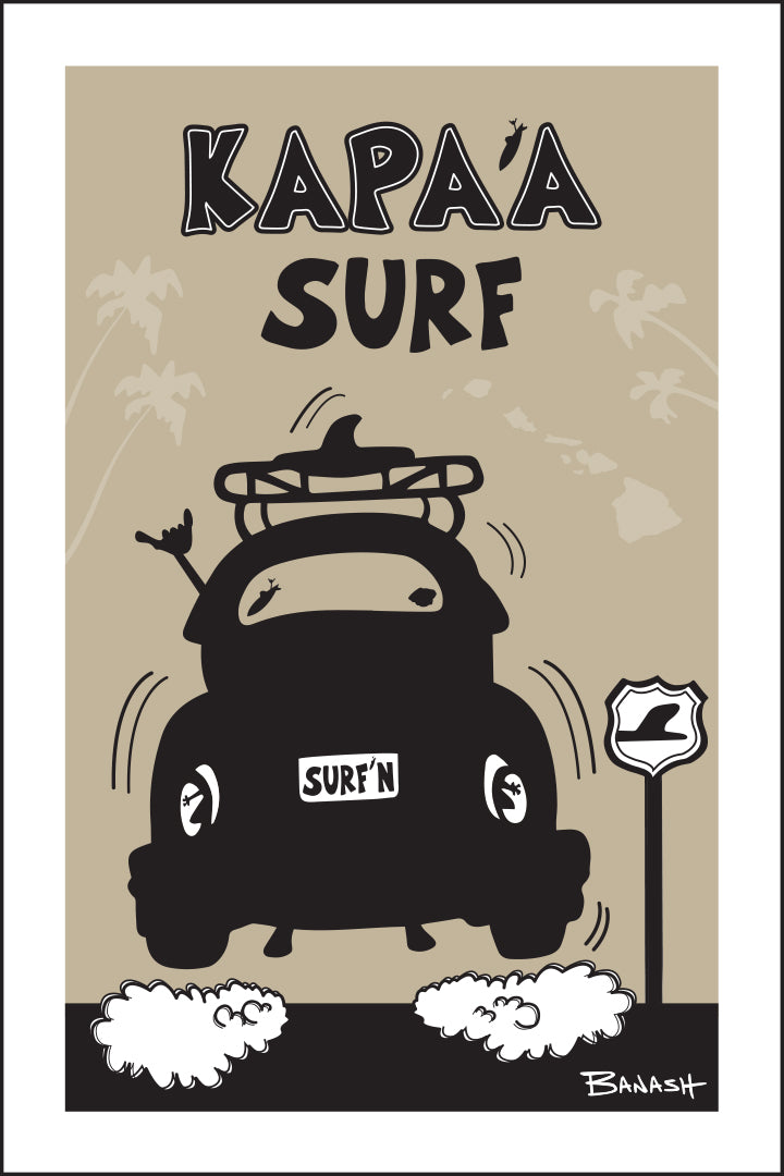KAPA'A TOWN ~ SURF ~ SURF BUG TAIL ~ AIR ~ BLACK N TAN ~ 2:3