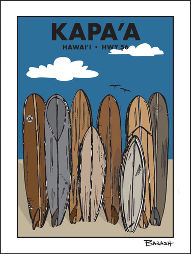 KAPA'A TOWN ~ SURF QUIVER ~ 3:4