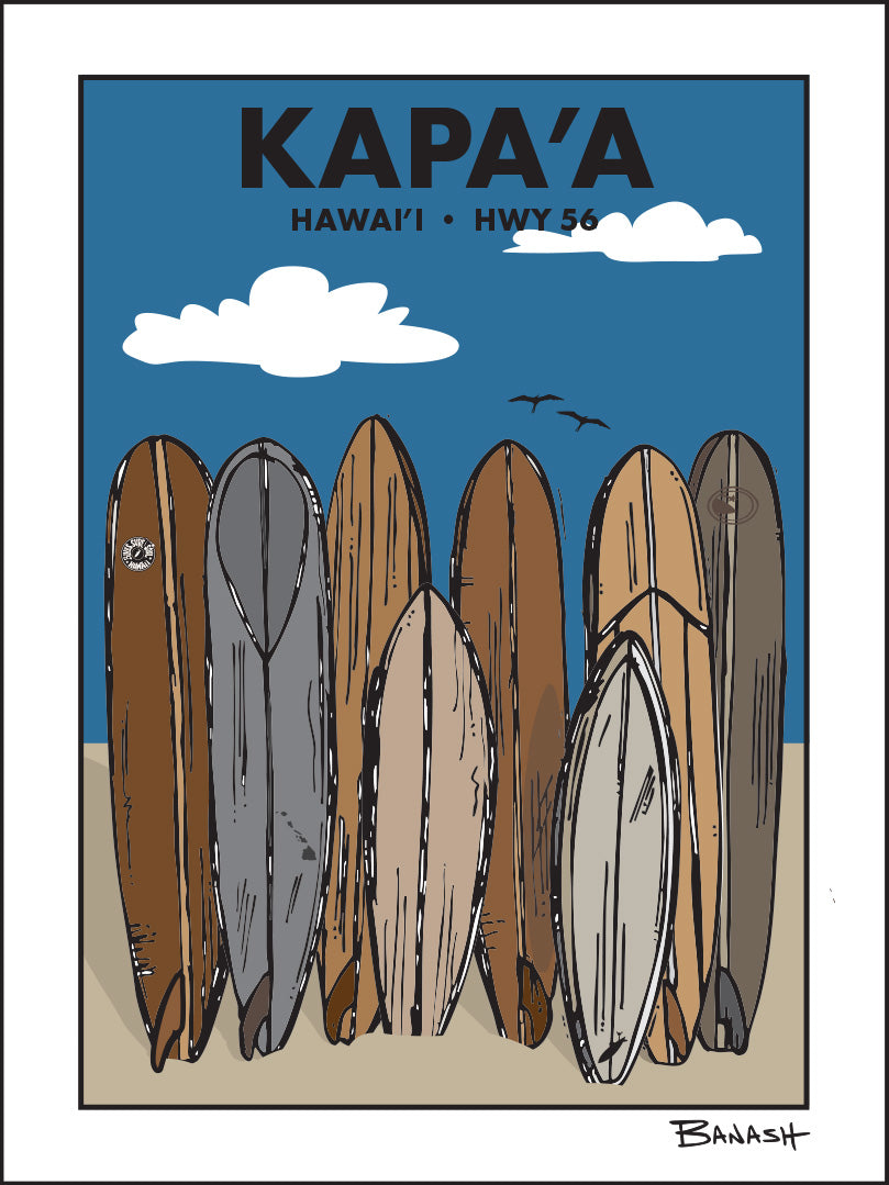 KAPA'A TOWN ~ SURF QUIVER ~ 3:4