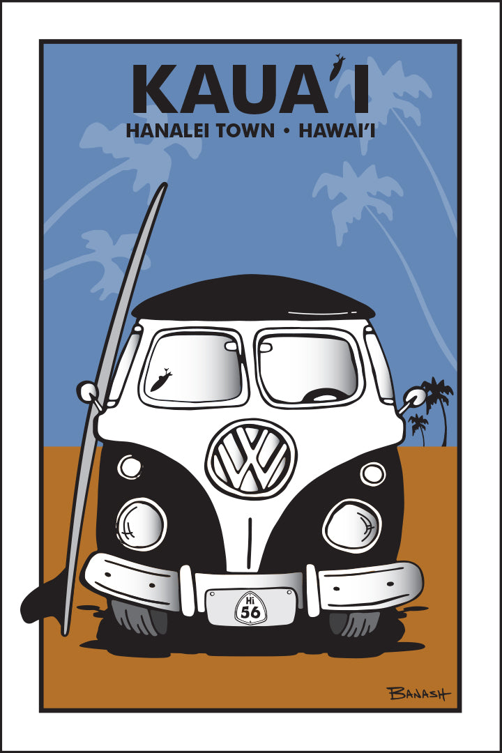 KAUA'I ~ HANALEI TOWN ~ HAWAI'I ~ SIMPLE SURF BUS GRILL ~ SAND LINES ~ 2:3