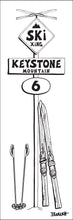 Load image into Gallery viewer, KEYSTONE SKI MOUNTAIN ~ SKI XING ~ VINTAGE SKIIS