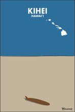 Load image into Gallery viewer, KIHEI ~ MAUI ~ HAWAI'I ~ LONGBOARD ~ SAND ~ INDIGO SKY ~ 2:3