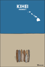 Load image into Gallery viewer, KIHEI ~ MAUI ~ HAWAI'I ~ SURF QUIVER ~ SAND ~ INDIGO SKY ~ 2:3
