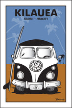 Load image into Gallery viewer, KILAUEA ~ KAUA&#39;I ~ HAWAI&#39;I ~ SIMPLE SURF BUS GRILL ~ SAND LINES ~ 12x18
