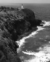 Load image into Gallery viewer, KILAUEA LIGHTHOUSE ~ GRAYSCALE