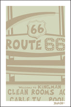 Load image into Gallery viewer, KINGMAN ~ ROUTE 66 ~ MOTEL ~ DRIFTWOOD ~ 12x18